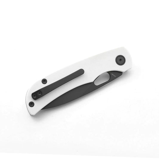 Miguron Knives Moyarl - 3.5" 14C28N Black PVD Blade, White G10 Handle