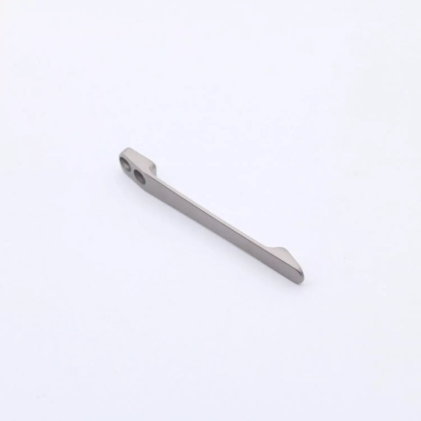 Miguron Knives Sandblasted Titanium Pocket Clip - Also Fits CJRB Pyrite