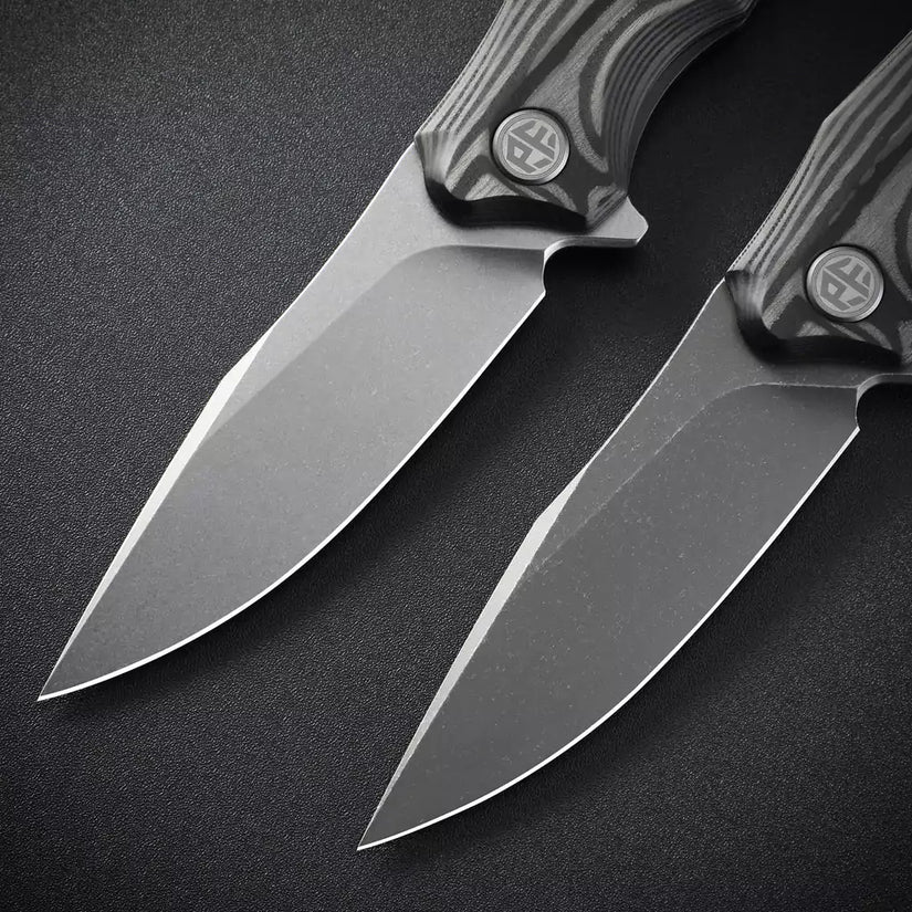 Petrified Fish Hairtail PFP10CW - 3.54" K110 Stonewashed Blade, Carbon Fibre Handle