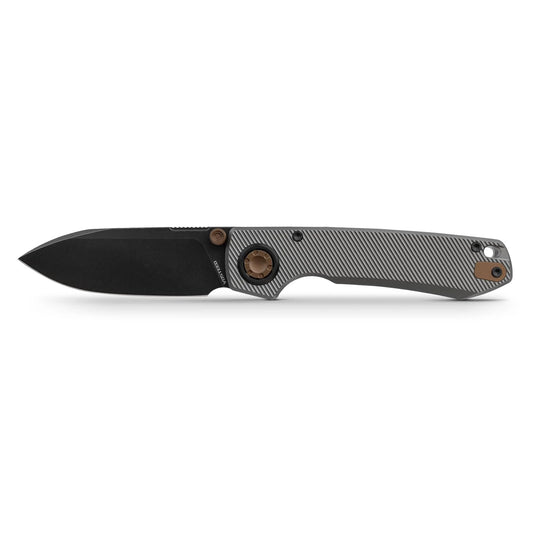 Vosteed Raccoon V Vanchor Lock A4004 - 3.22" M390 Black Stonewash Blade, Titanium Handle