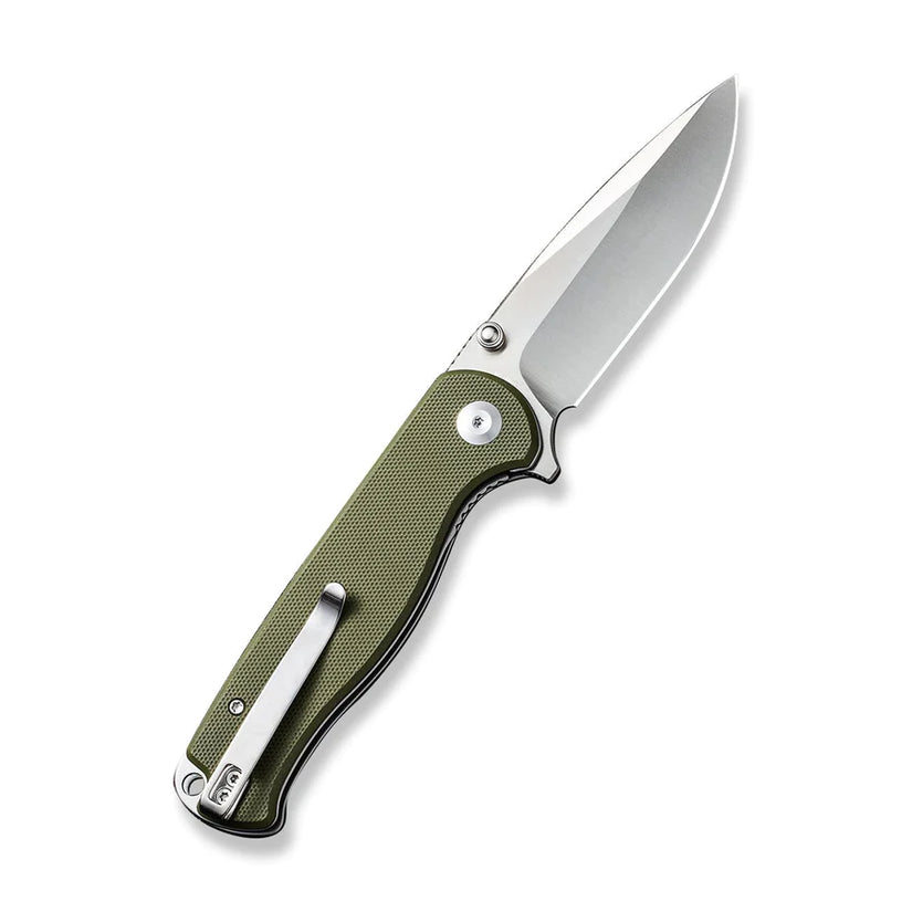 Sencut Errant S23054B-2 - 3.45" 9Cr18MoV Satin Blade, OD Green G10 Handle
