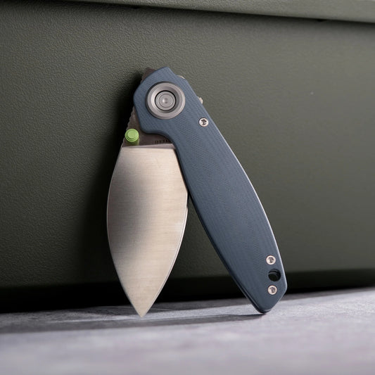 Vosteed Shilin Cutter A2809 - 2.9" 154CM Satin Blade, Blue G10 Handle