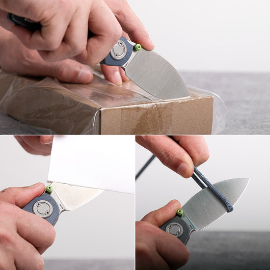 Vosteed Shilin Cutter A2809 - 2.9" 154CM Satin Blade, Blue G10 Handle