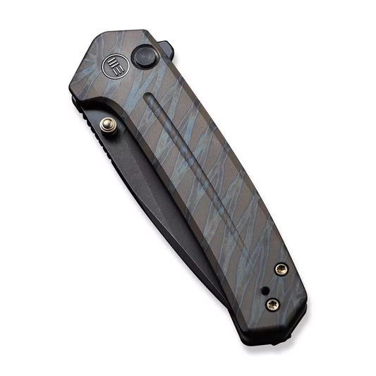 WE Knife Culex WE21026B-7 - CPM-20CV Black Stonewash, Tiger Flame Titanium Handle