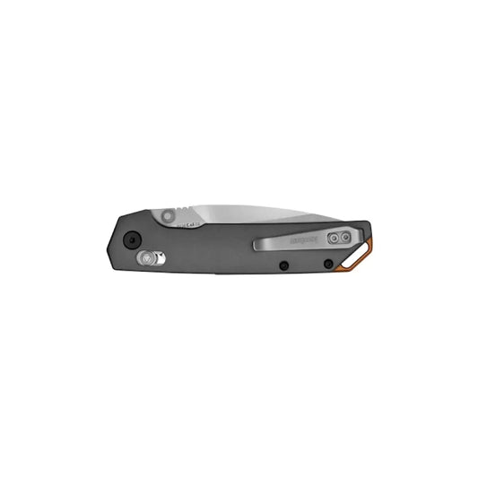 Kershaw Iridium - 3.4" D2 Spear Point Blade, Grey Aluminium Handles - 2038