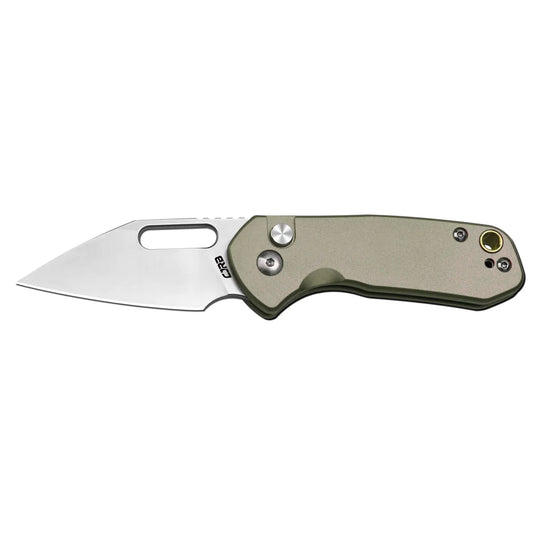 How does a Button Lock work on a Folding Knife