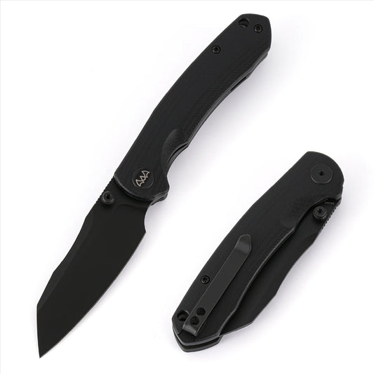 Wixco Axor WX15-A - 3.35" 14C28N Black PVD Blade, Black G10 Handle