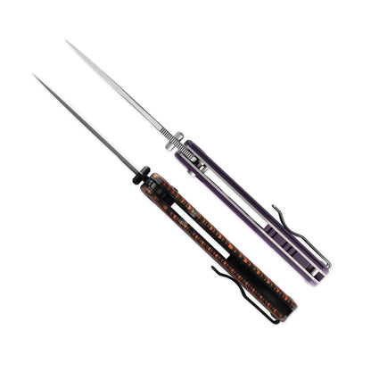 Petrified Fish Lis PFP14DDW - 3.78" 10Cr15coMoV Black Stonewashed, Black G10 Handle