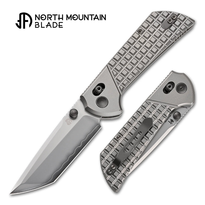 North Mountain Blade Chop Crossbar - 3.58" SLD-Magic Tanto Blade, Titanium Frag Handle