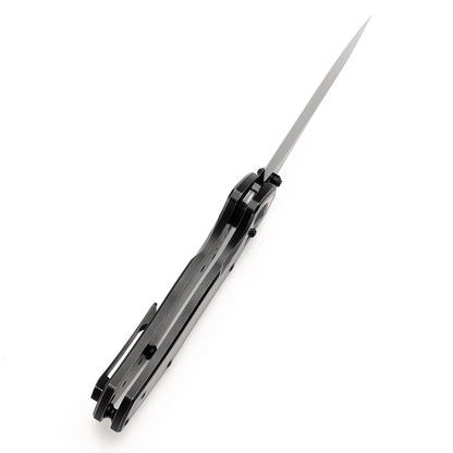 Kansept Apollo - 3.11" CPM-S35VN Mirror DLC Blade, Blackwash Titanium with Timascus Handle. K2107V5