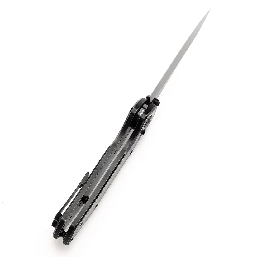 Kansept Apollo - 3.11" CPM-S35VN Mirror DLC Blade, Blackwash Titanium with Timascus Handle. K2107V5