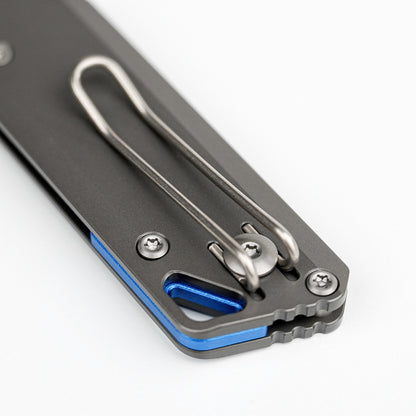 Vosteed Parallel A3510 - 2.9" 154CM Destroyer Grey Blade, Dim Grey Titanium Handle