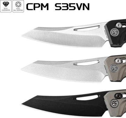Petrified Fish Frigate - 3.82" CPM S35VN Stonewashed Blade, Bronze Grey Aluminium Handle
