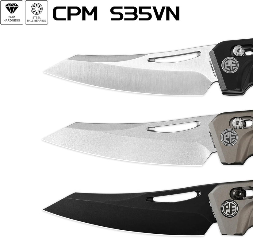 Petrified Fish Frigate - 3.82" CPM S35VN Stonewashed Blade, Bronze Grey Aluminium Handle