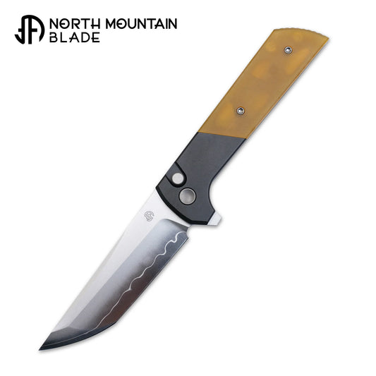 North Mountain Blade Chop 2 - 3.4" SLD-Magic Steel San Mai Tanto Blade, Aluminium/PEI Handle