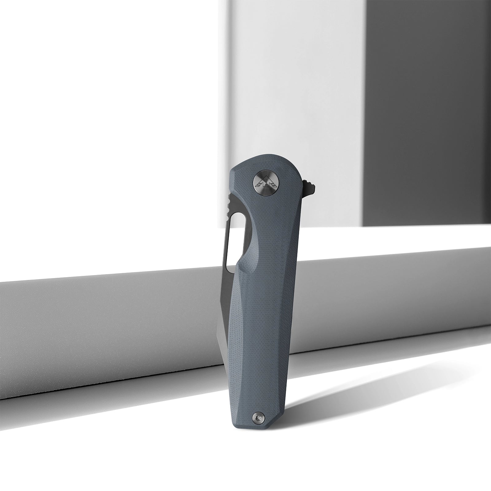 Miguron Ameight Preyert II - 3.23" 14C28N Dark Grey PVD Blade, Slate Grey G10 Handle