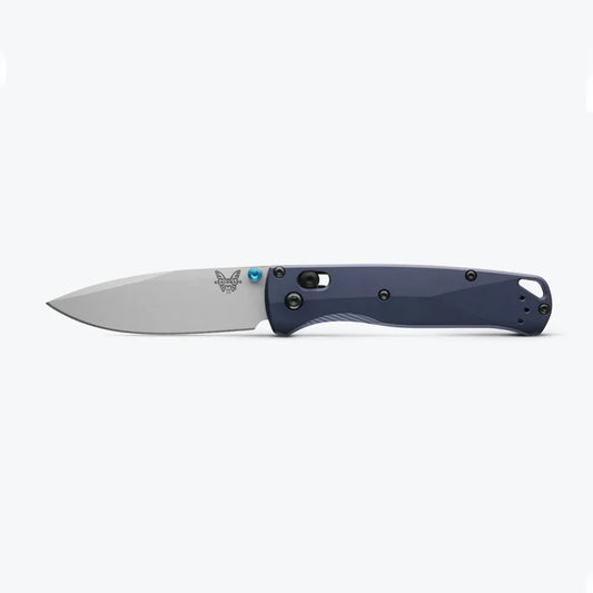 Benchmade Bugout 535SL-13 - S90V Crushed Silver Cerakote Blade, Crater Blue Aluminium Handles