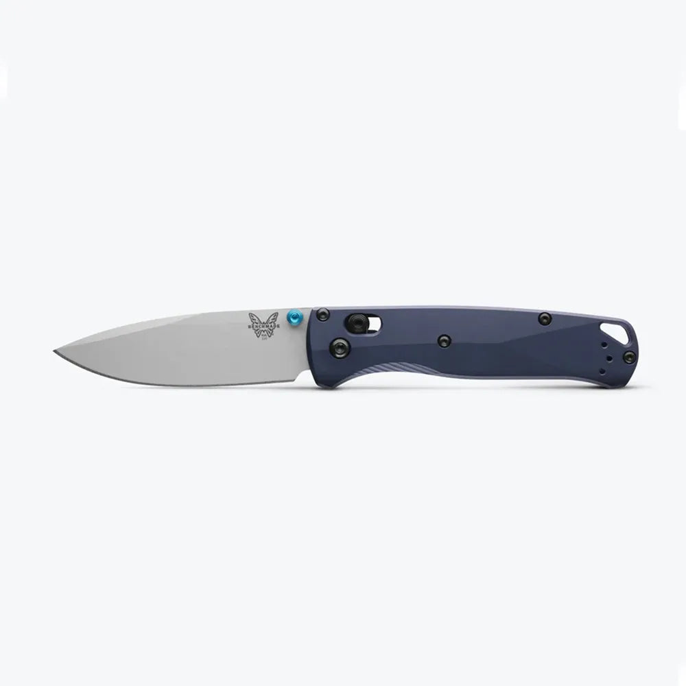 Benchmade Bugout 535SL-13 - S90V Crushed Silver Cerakote Blade, Crater Blue Aluminium Handles