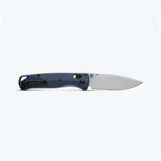 Benchmade Bugout 535SL-13 - S90V Crushed Silver Cerakote Blade, Crater Blue Aluminium Handles