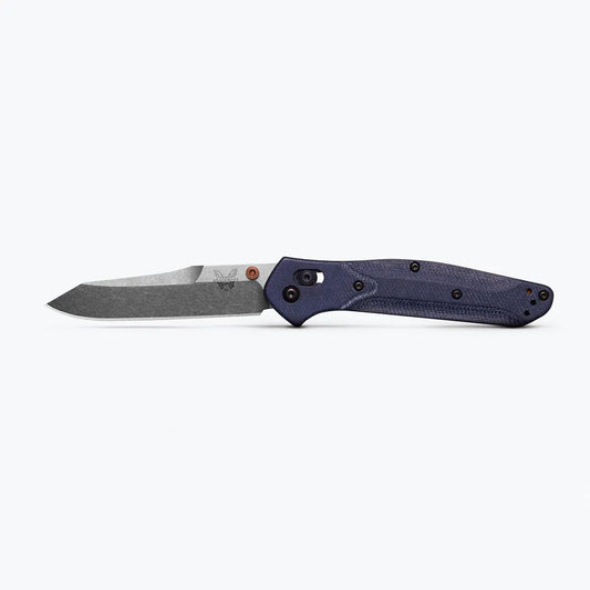 Benchmade 940-04 Osborne - 3.4" M390 Satin Blade, Denim Micarta Handles