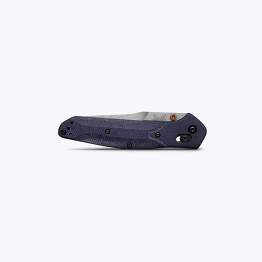 Benchmade 940-04 Osborne - 3.4" M390 Satin Blade, Denim Micarta Handles