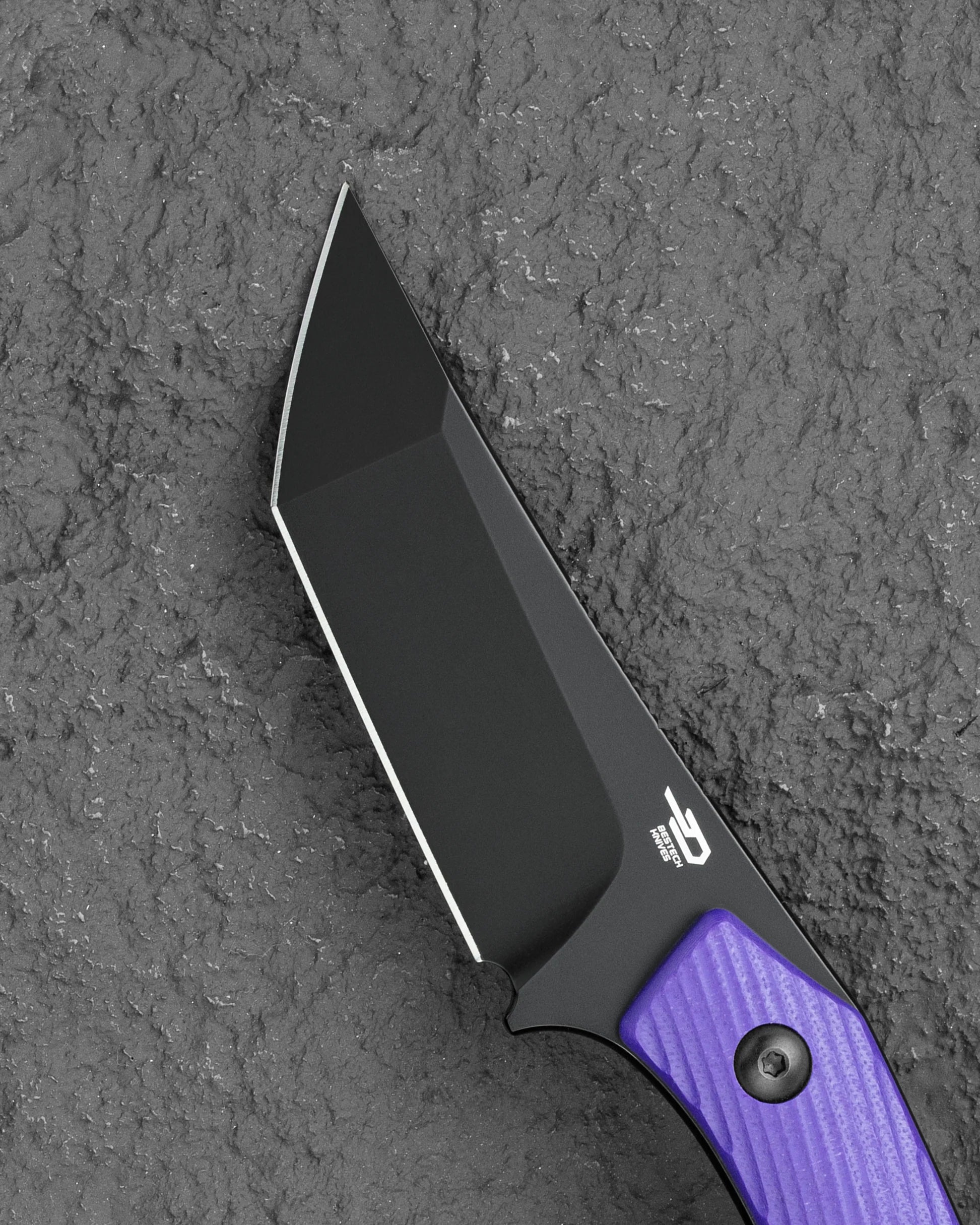 Bestech Step BFK06C - 3.193" D2 Blade, Purple G10 Handle, Kydex Sheath