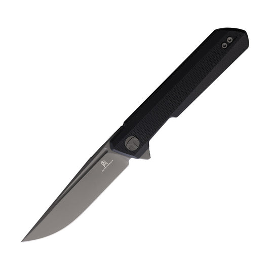 Bestechman Dundee BMK01T - 3.5" MagnaCut Grey DLC Blade, Black G10 Handle