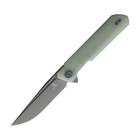 Bestechman Dundee BMK01U - 3.5" MagnaCut Grey DLC Blade, Jade G10 Handle