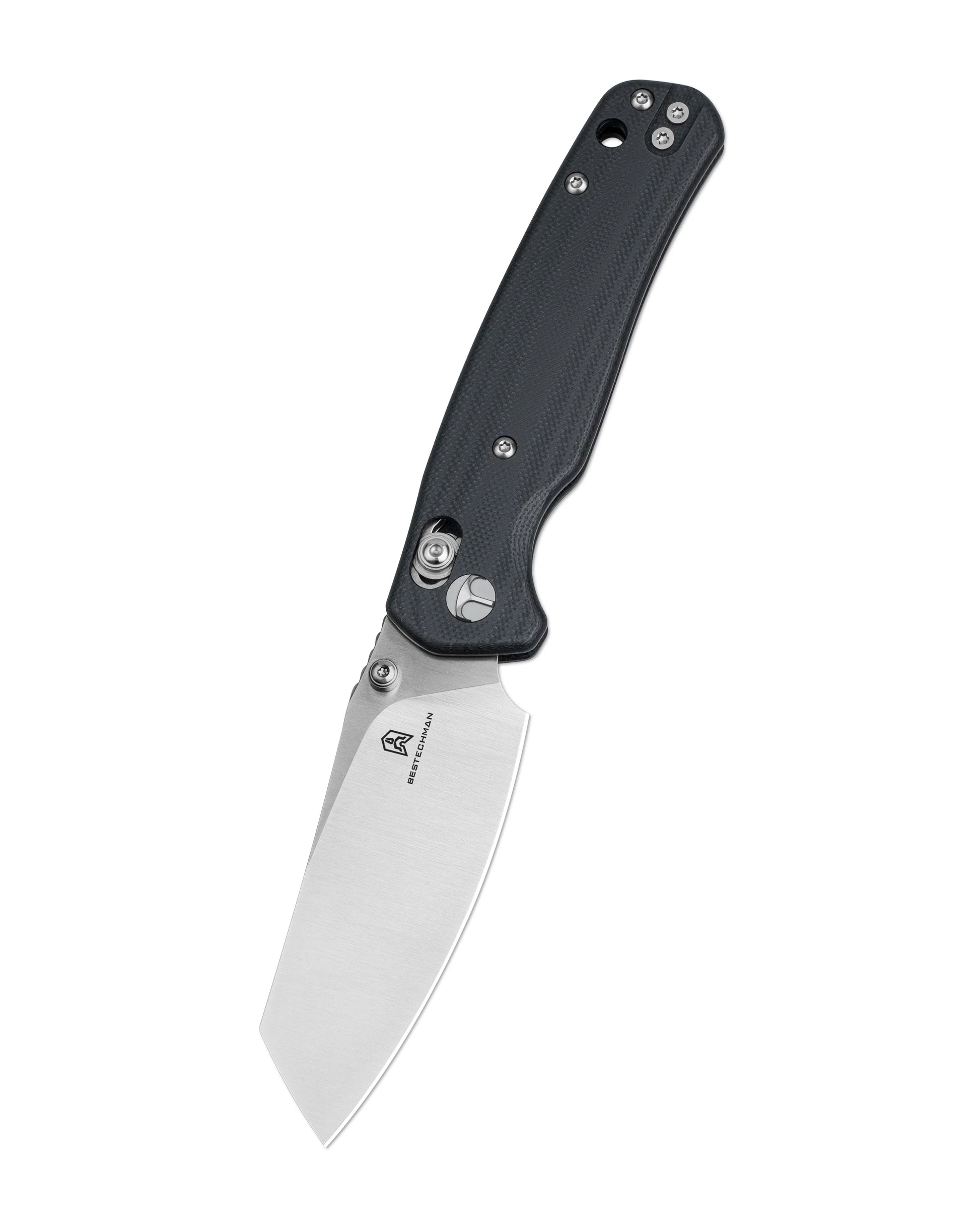 Bestechman Cicada's Wing BMK06K - 3.15" 10Cr15Mov Satin Blade, Black G10