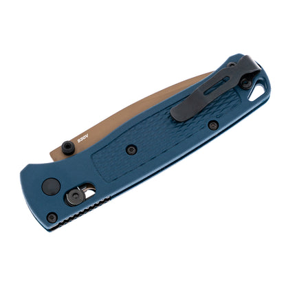 Benchmade Bugout 535FE-05 - S30V Flat Earth Cerakote Blade, Crater Blue Grivory Handles