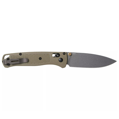 Benchmade Bugout 535GRY-1 - S30V Grey Cerakote Blade, Ranger Green Grivory Handles