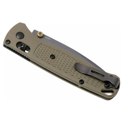 Benchmade Bugout 535GRY-1 - S30V Grey Cerakote Blade, Ranger Green Grivory Handles