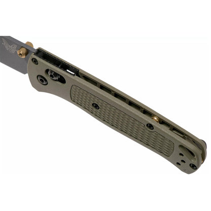 Benchmade Bugout 535GRY-1 - S30V Grey Cerakote Blade, Ranger Green Grivory Handles