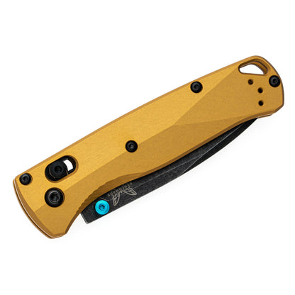 Benchmade Bugout 535BK-07 - M390 DLC Battlewash Blade, Burnt Brass Aluminium Handles