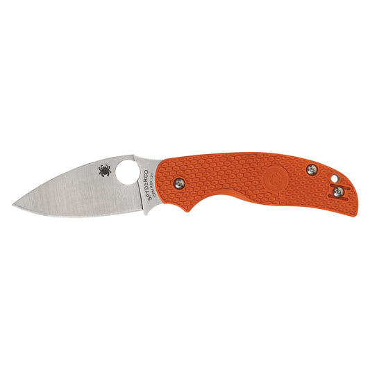 Spyderco Sage 5 Lightweight C123BORP - 3" REX 121 Satin Blade, Burnt Orange FRN Handles