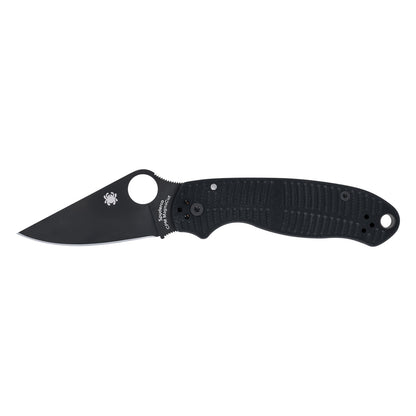 Spyderco Para 3 Salt C223GMCBK - 2.93" MagnaCut Black DLC Blade, Black G-10 Handles