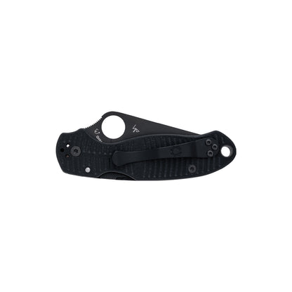 Spyderco Para 3 Salt C223GMCBK - 2.93" MagnaCut Black DLC Blade, Black G-10 Handles