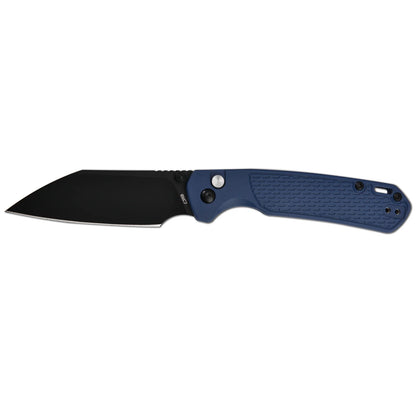 CJRB Pyrite Light - 3.34" AR-RPM9 Black PVD Wharncliffe Blade, Blue FRN Handles - J1945-BBU