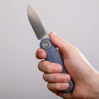 Vosteed Corgi V 295 A3711 - 2.95" N690 Satin Blade, Blue G10 Handle