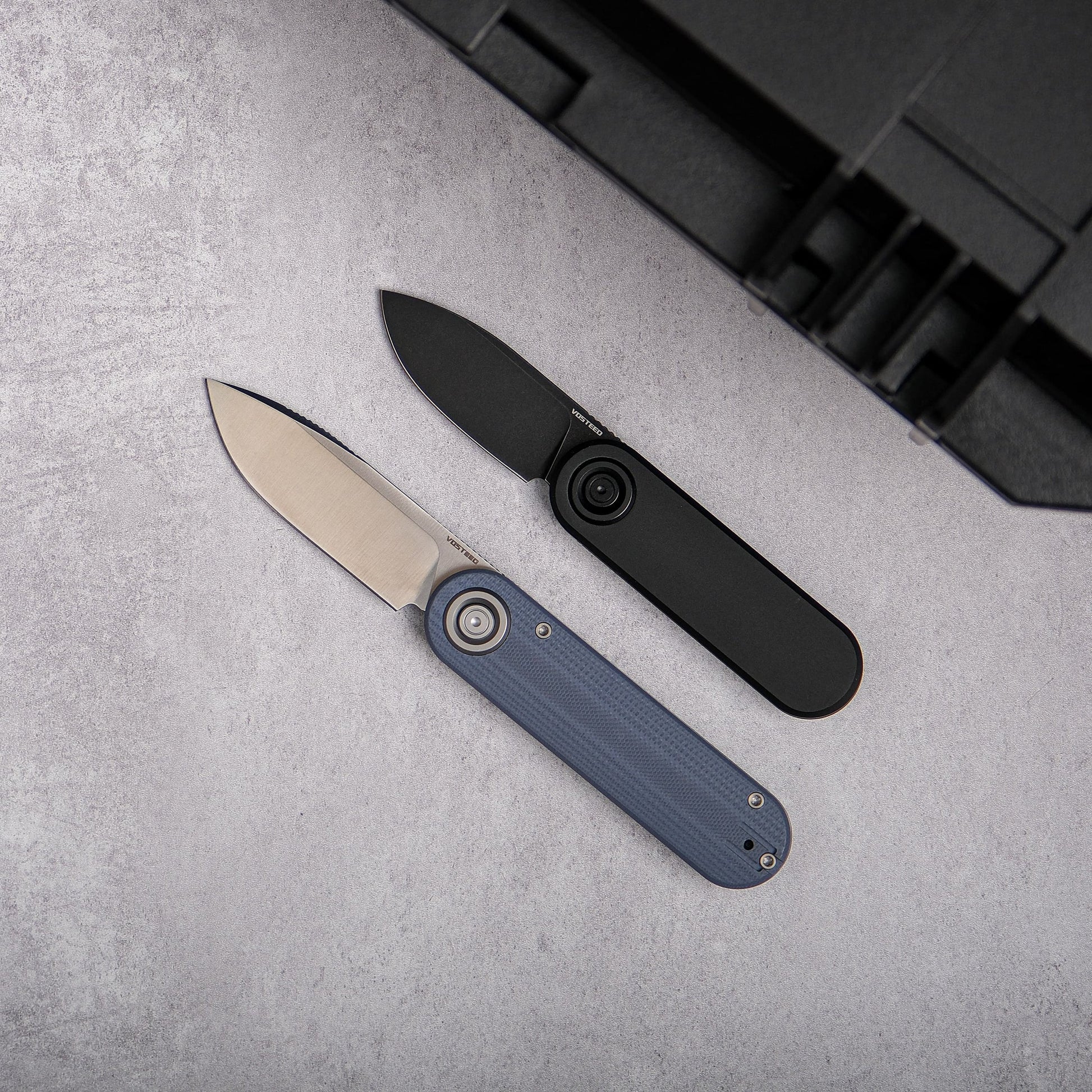 Vosteed Corgi V 295 A3711 - 2.95" N690 Satin Blade, Blue G10 Handle