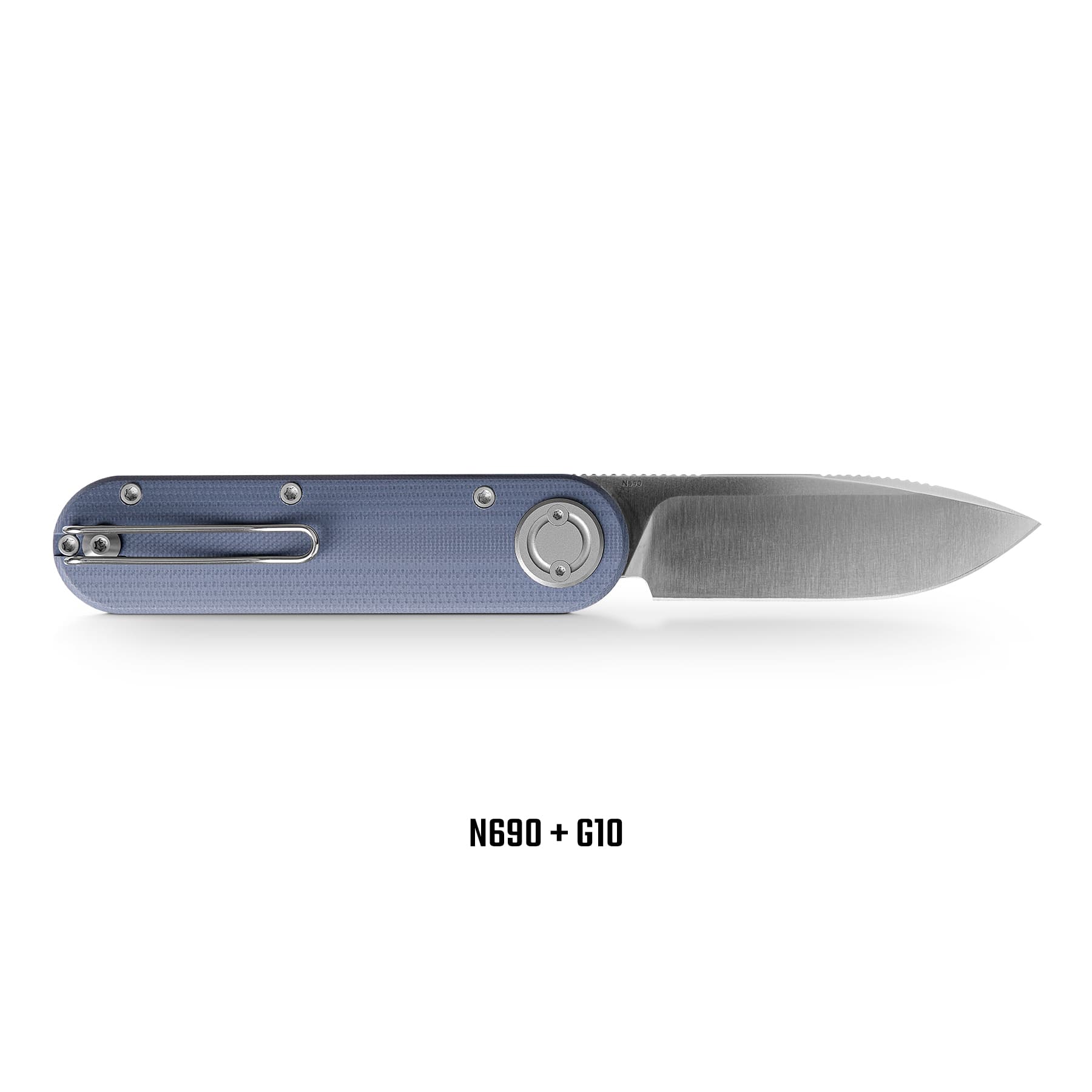 Vosteed Corgi V 295 A3711 - 2.95" N690 Satin Blade, Blue G10 Handle