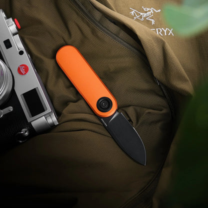 Vosteed Corgi V A3705 - 2.36" 14C28N Black Stonewash Blade, Orange Aluminium Handle