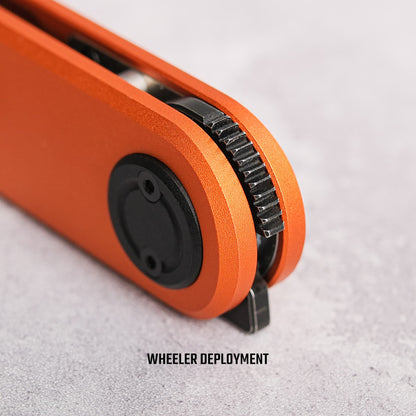 Vosteed Corgi V A3705 - 2.36" 14C28N Black Stonewash Blade, Orange Aluminium Handle