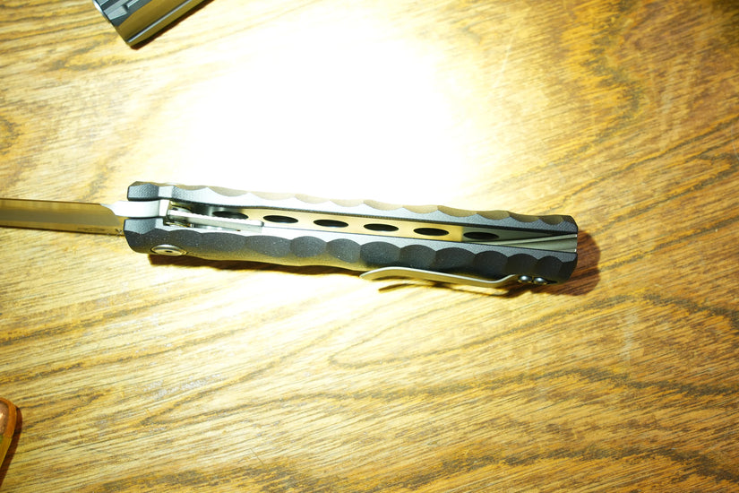 North Mountain Blade Kick Stop Chop Plus - 4" SLD-Magic Steel San Mai Tanto Blade, Black G10 Handle