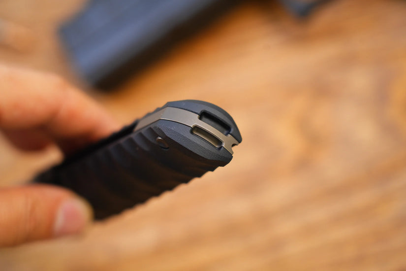 North Mountain Blade Kick Stop Chop Plus - 4" SLD-Magic Steel San Mai Tanto Blade, Black G10 Handle