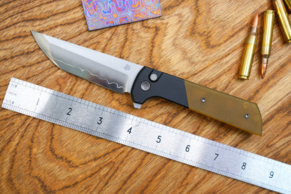 North Mountain Blade Chop 2 - 3.4" SLD-Magic Steel San Mai Tanto Blade, Aluminium/PEI Handle