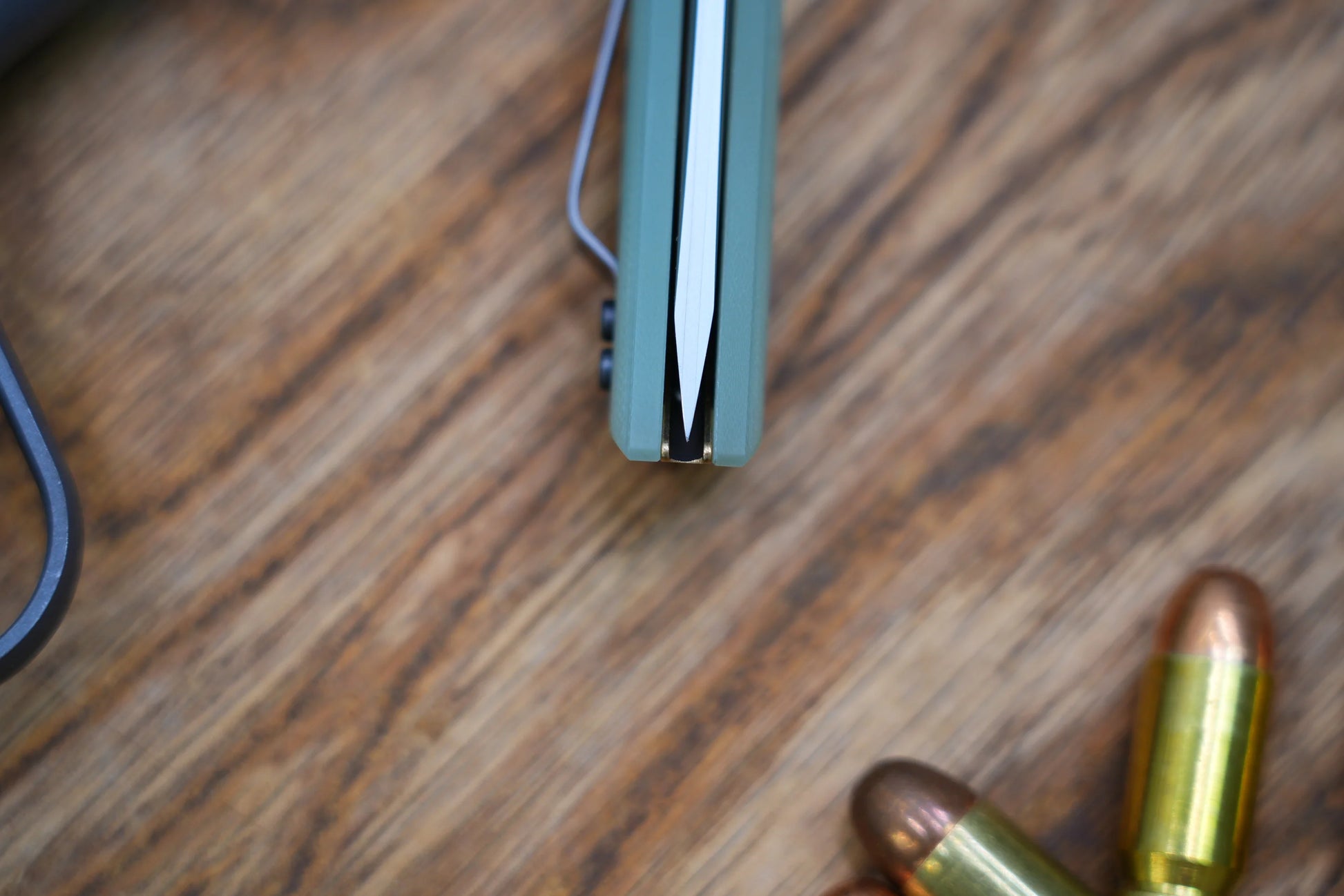 North Mountain Blade Chop 2 G10 Thumb Disk - 3.4" SLD-Magic Steel San Mai Tanto Blade, Jade G10 Handle