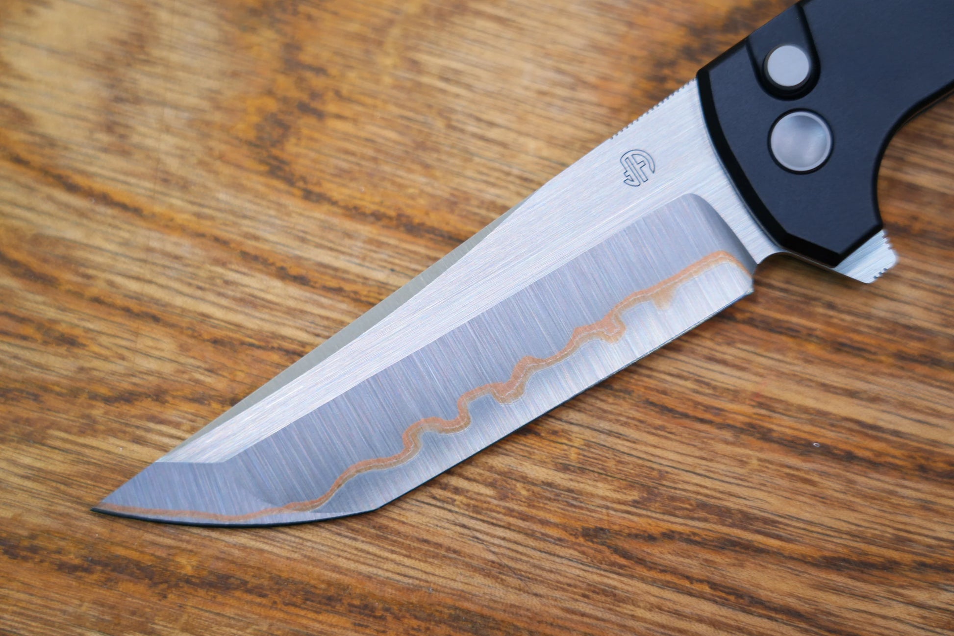 North Mountain Blade Chop Forged Copper - 3.5" SLD-Magic Steel Forged Copper Blade, Aluminium Blue Galaxy Carbon Fibre Handle