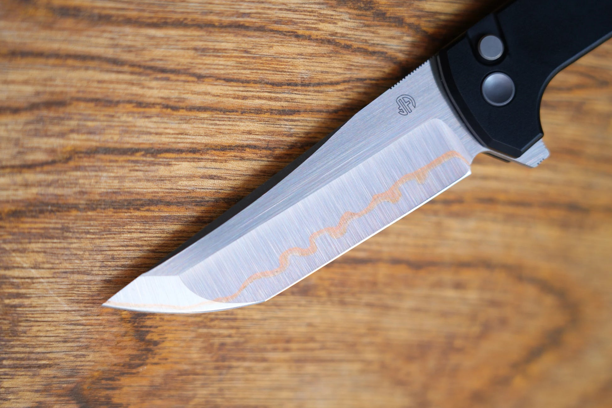North Mountain Blade Chop Forged Copper - 3.5" SLD-Magic Steel Forged Copper Blade, Aluminium Blue Galaxy Carbon Fibre Handle
