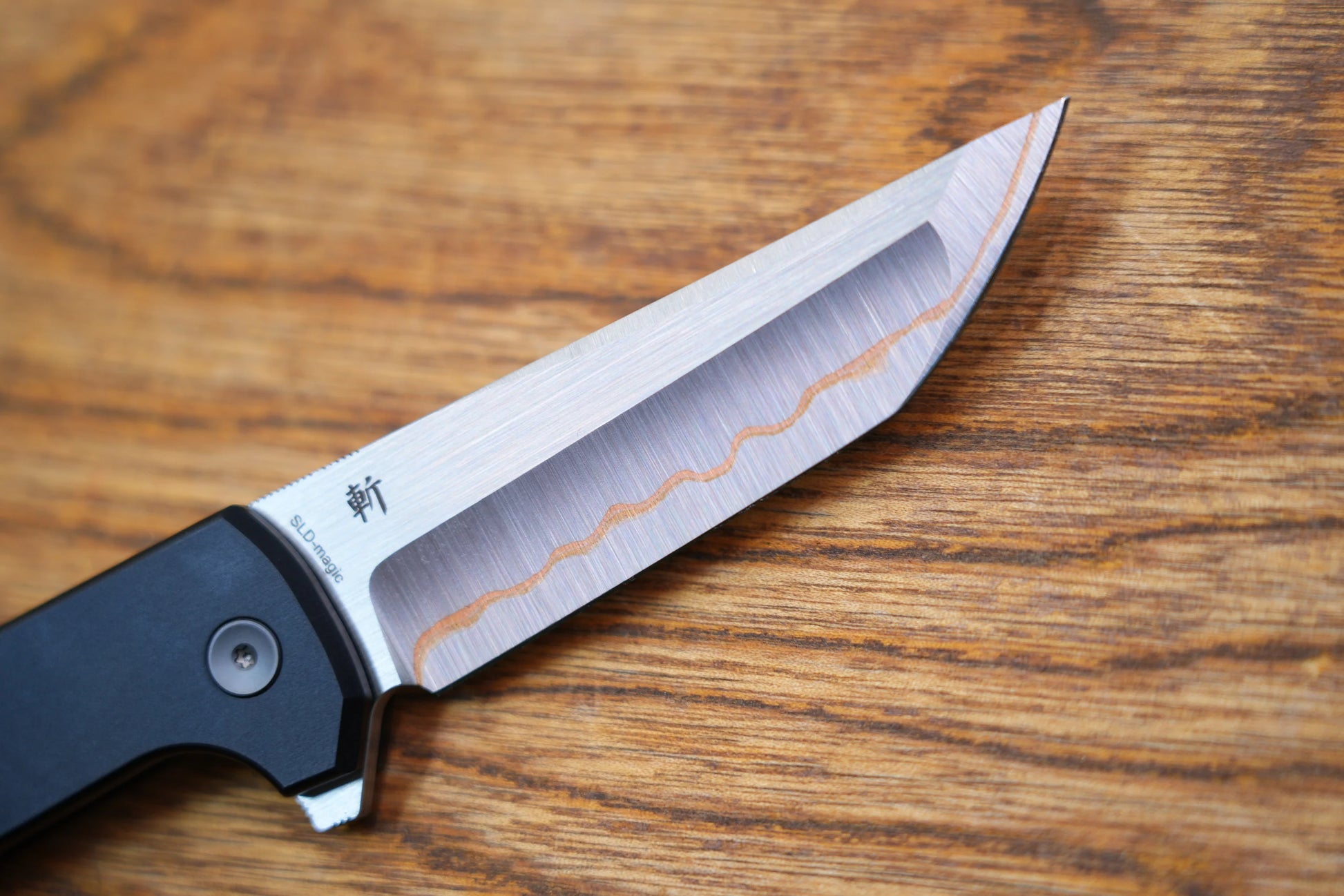 North Mountain Blade Chop Forged Copper - 3.5" SLD-Magic Steel Forged Copper Blade, Aluminium Blue Galaxy Carbon Fibre Handle
